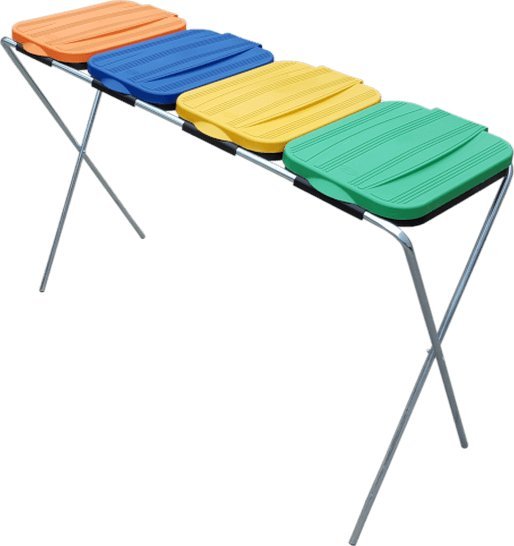 ARS Poczwórny stojak do segregacji odpadów na worki (pojemność: 4x120 l)