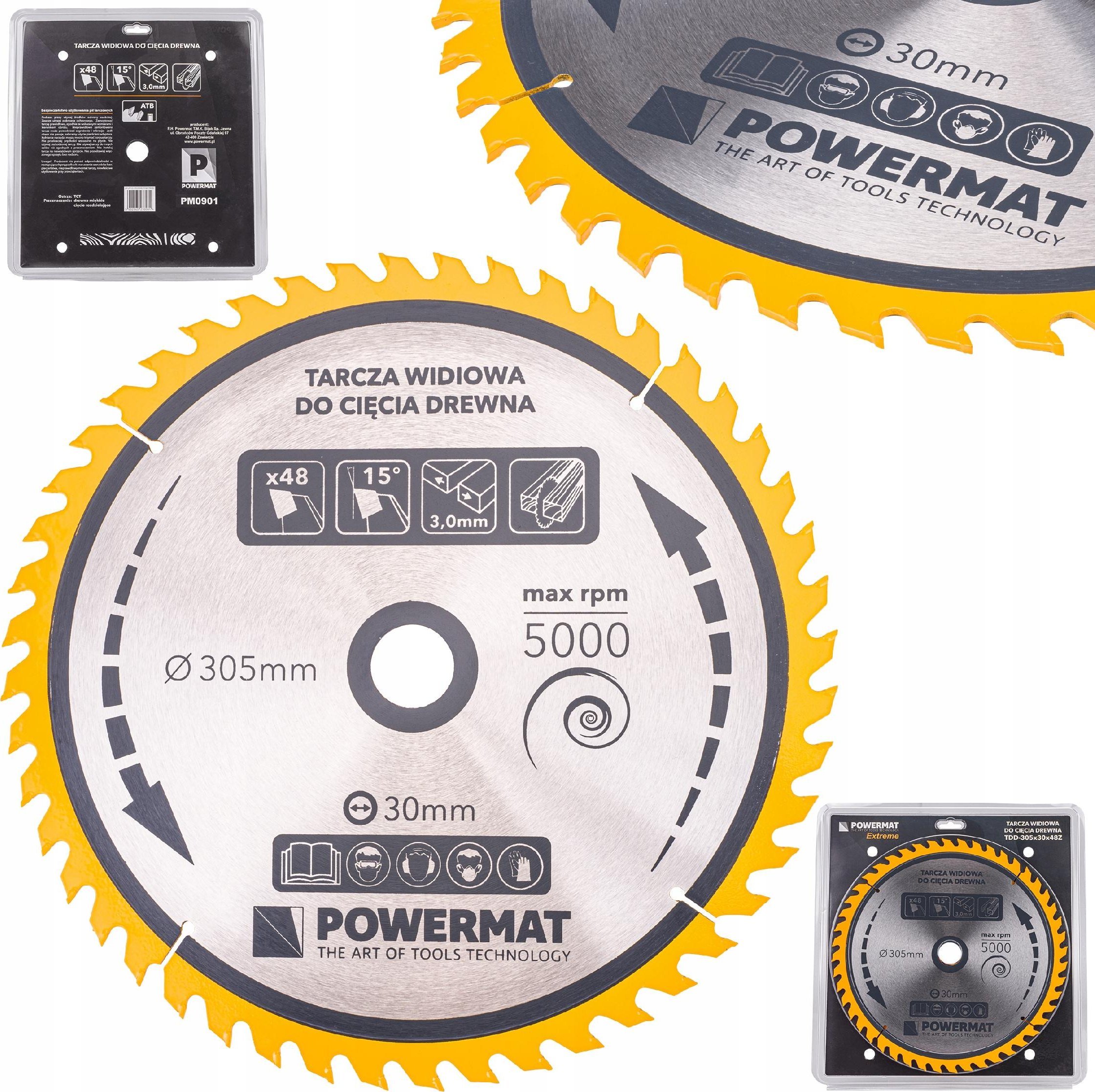 Powermat TARCZA WIDIOWA DO DREWNA PIŁY PIŁA 305 X 30 MM 48Z