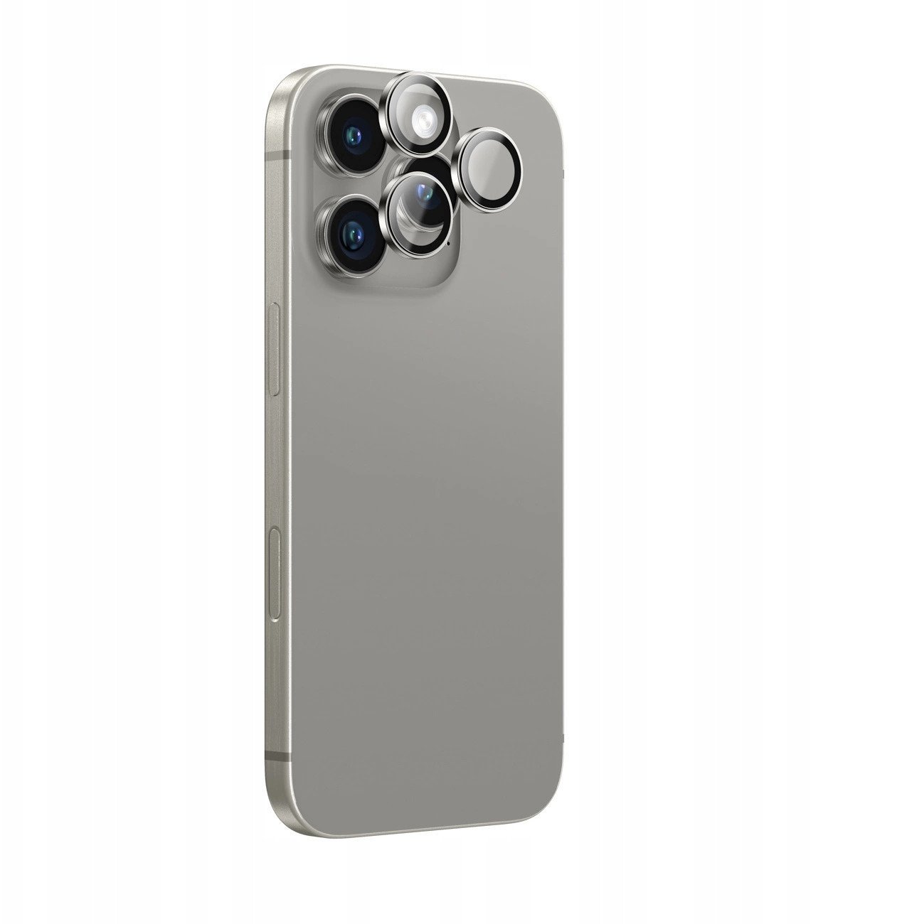 Szkło hartowane AMAZINGTHING AR Aluminium 3 Lens Glass z ramką na soczewki aparatu do iPhone 16 Pro / 16 Pro Max - szare