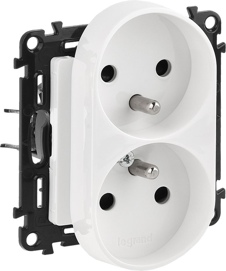 Legrand Gniazdo podwójne Valena Life z uziemieniem 16A biały (753190)