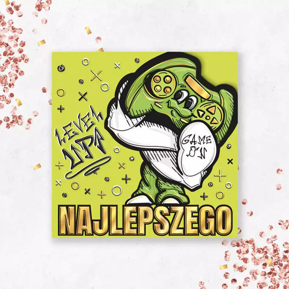 Karnet KW wycinany Urodziny - Super Pad