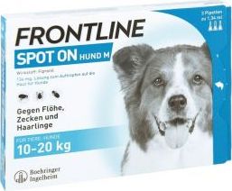 Frontline Frontline Spot-On dla Psów Średnich Ras 10 - 20 kg M 3 Pipety
