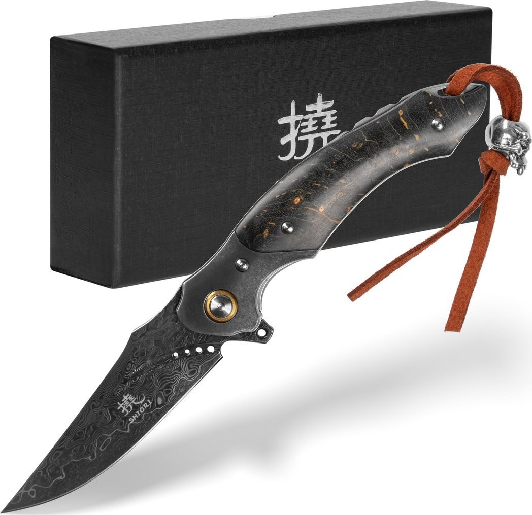 Shiori Shiori Ryoshi - nóż myśliwski ze stali damasceńskiej