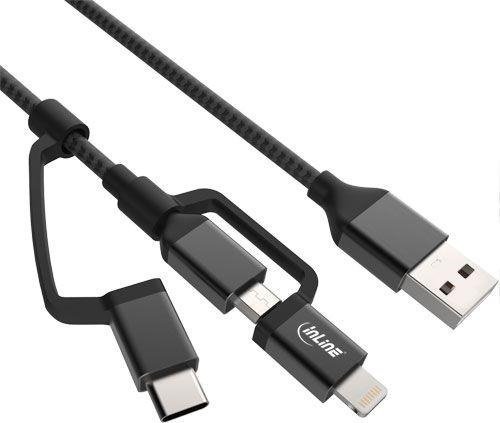 Kabel USB InLine USB-A - Lightning 1.5 m Czarny (31415S)