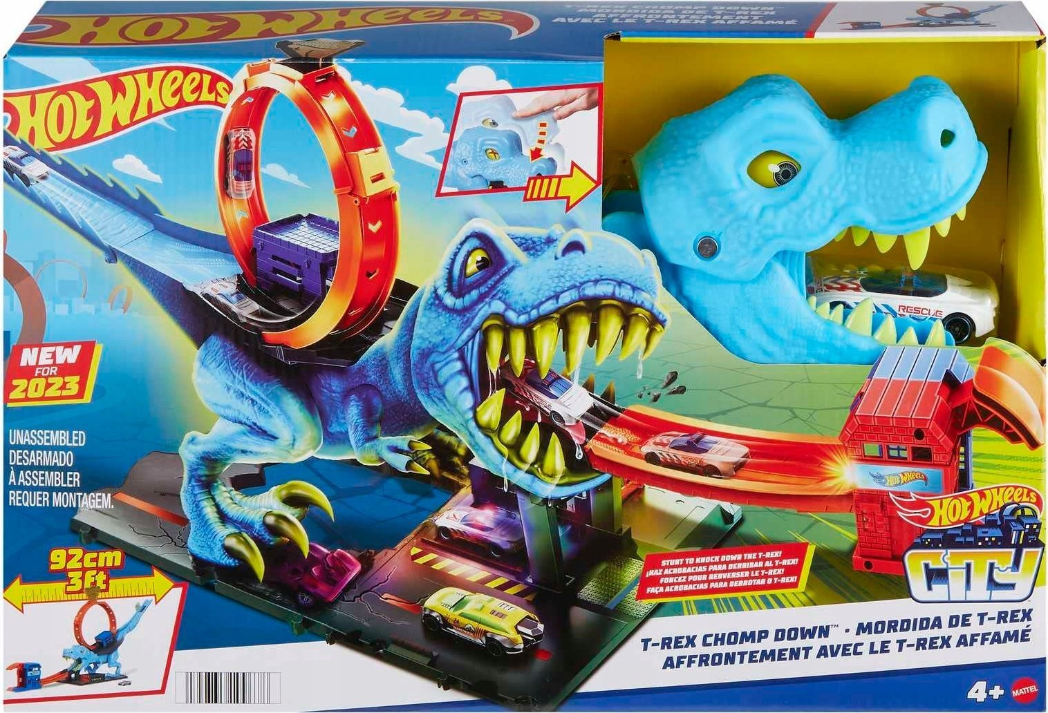 Mattel Mattel Hot Wheels City Pętla T-Rexa Zestaw Dinozaur Tor