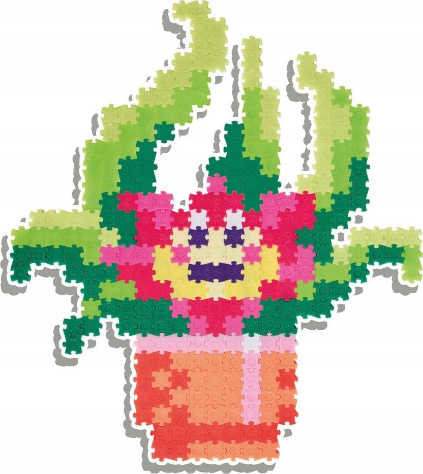 Qelements Puzzle 750 Pixelki Jixelz U¶miechnięte kaktusy
