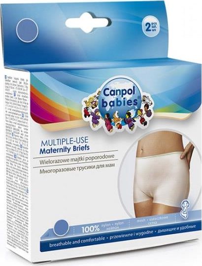 Majtki poporodowe Canpol wielorazowe siateczkowe XL 2szt.
