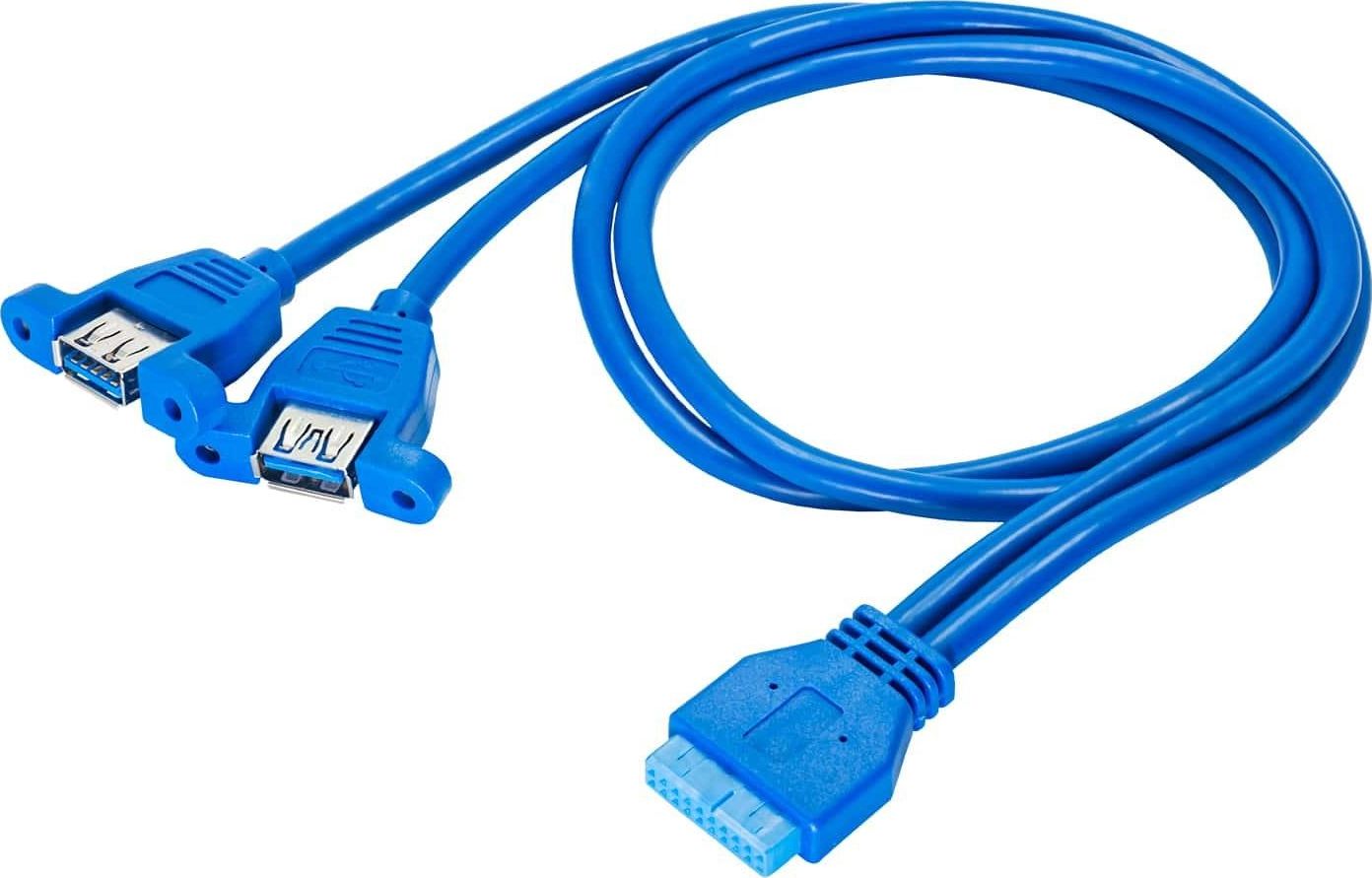 Akyga AK-CA-62 2x USB 3.0 A (f) / USB 3.0 19-pin header (f)