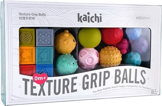 Triton Zestaw Sensoryczny z Pianki dla dzieci 6m+ Piłki + Klocki + Zwierzątka 16 el.