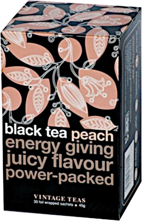 Vintage Teas Herbata czarna Black Tea Peach 30 saszetek
