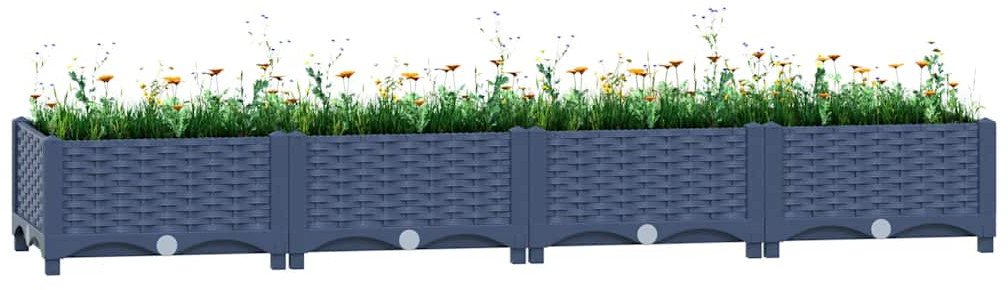 vidaXL Donica do podniesionej rabaty, 160x40x23 cm, polipropylen