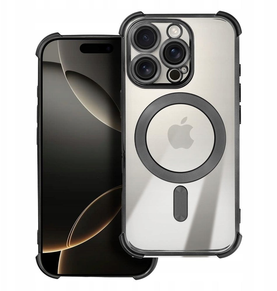 Futerał do iPhone 17 PRO MAX kompatybilny z MagSafe Antishock Electro czarny