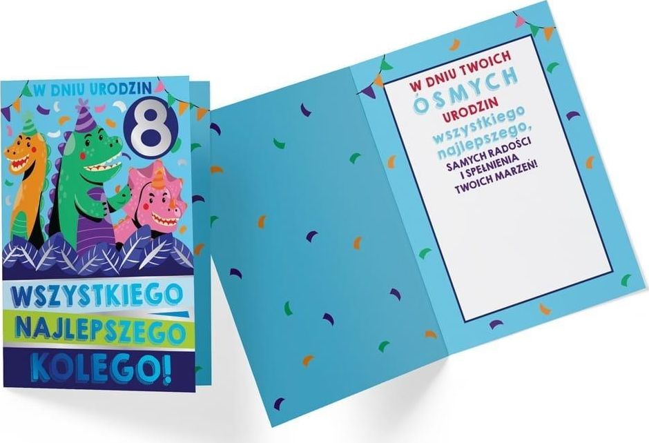 KUKARTKA Karnet PR-332 Urodziny 8 chłopiec