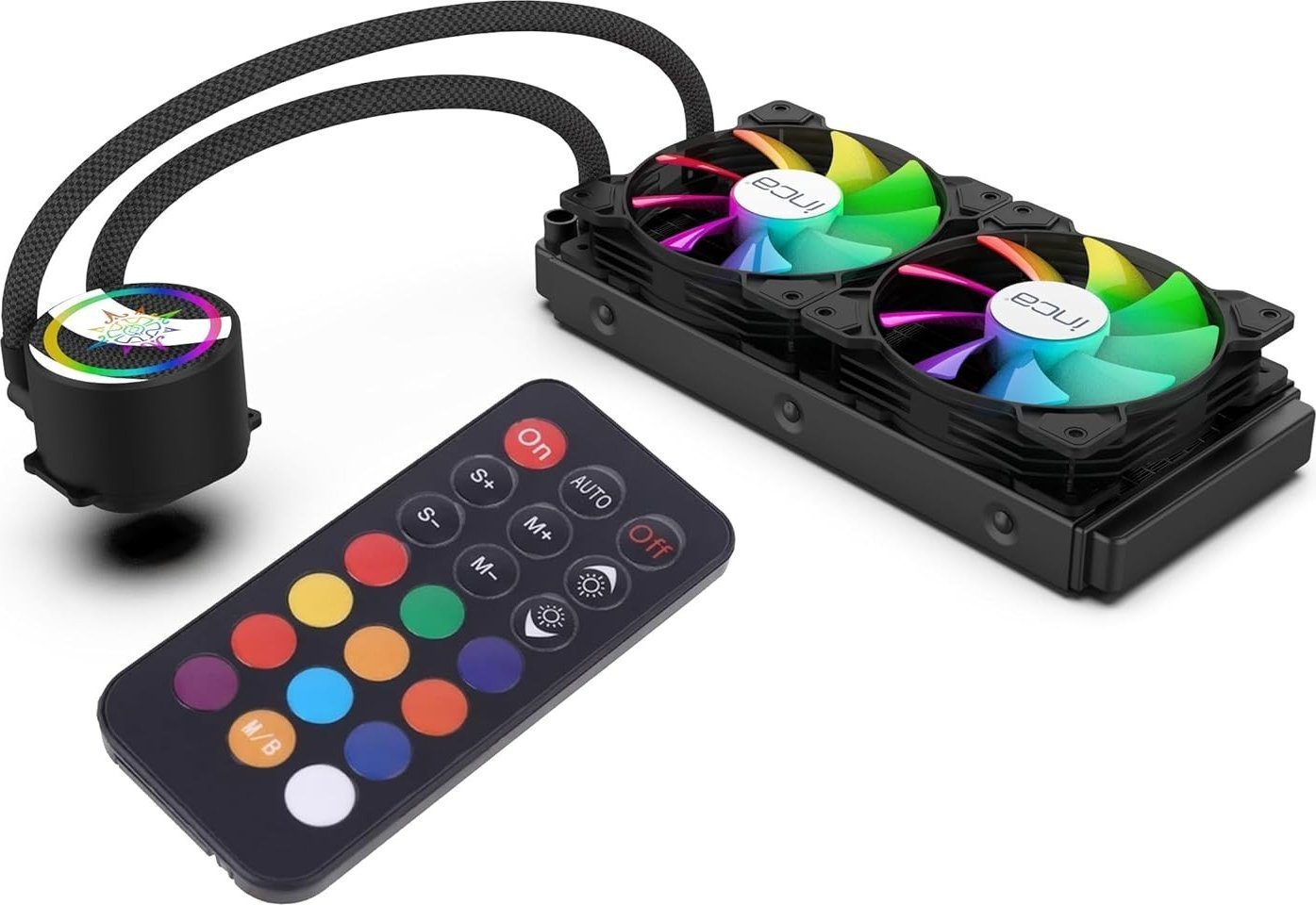 Chłodzenie wodne Inca INCA ISS-02XN CPU LIQUID Kühler 2 x 120 mm PWM-Lüfter