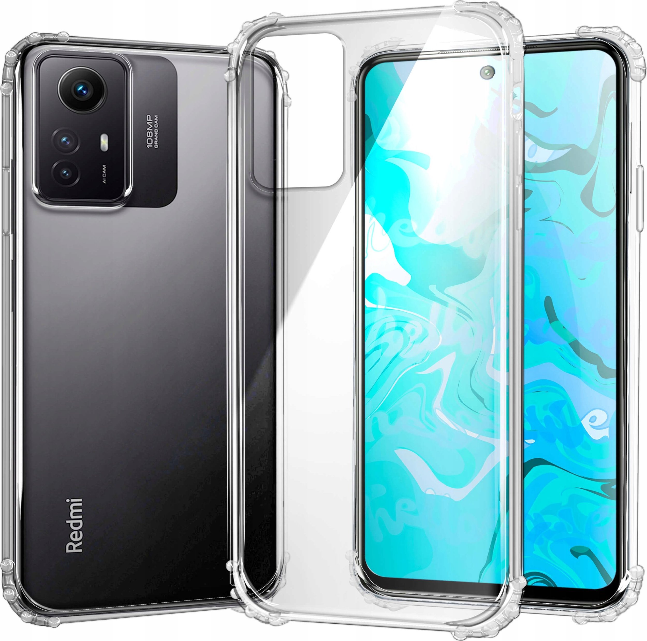 Hello Case ETUI PANCERNE DO XIAOMI REDMI NOTE 12S | CASE SILIKON GUMOWE SLIM SZKŁO