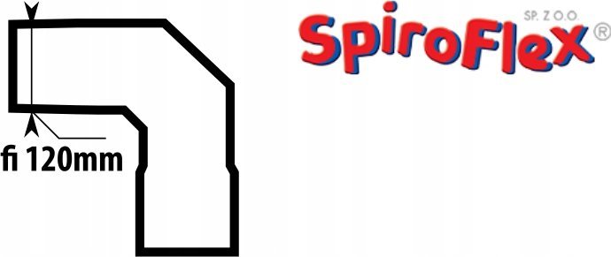 SpiroFlex 120 kolano nastawne nierdzewne