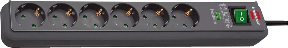 Listwa zasilająca Brennenstuhl Eco-Line przeciwprzepięciowa 6 gniazd 5 m czarna (1159710515)