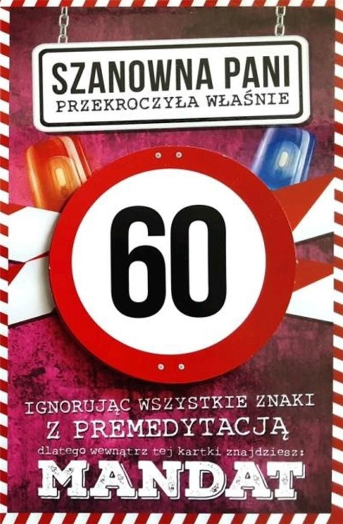 Yeku Karnet Urodziny 60 damskie JCX - 016