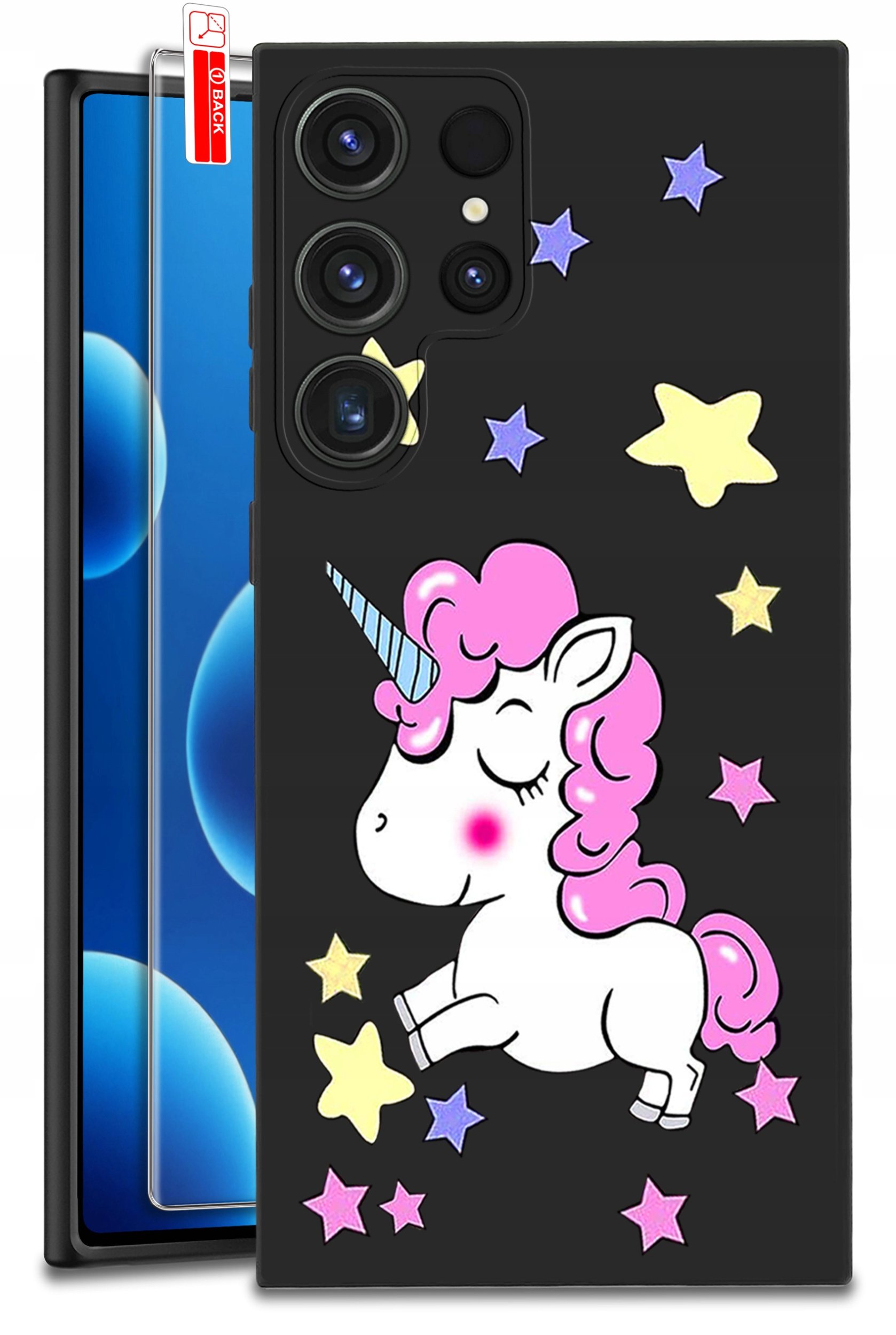 ETUI do Samsung Galaxy S24 Ultra | WZORY | SILIKONOWE MATT CASE + SZKŁO 9H