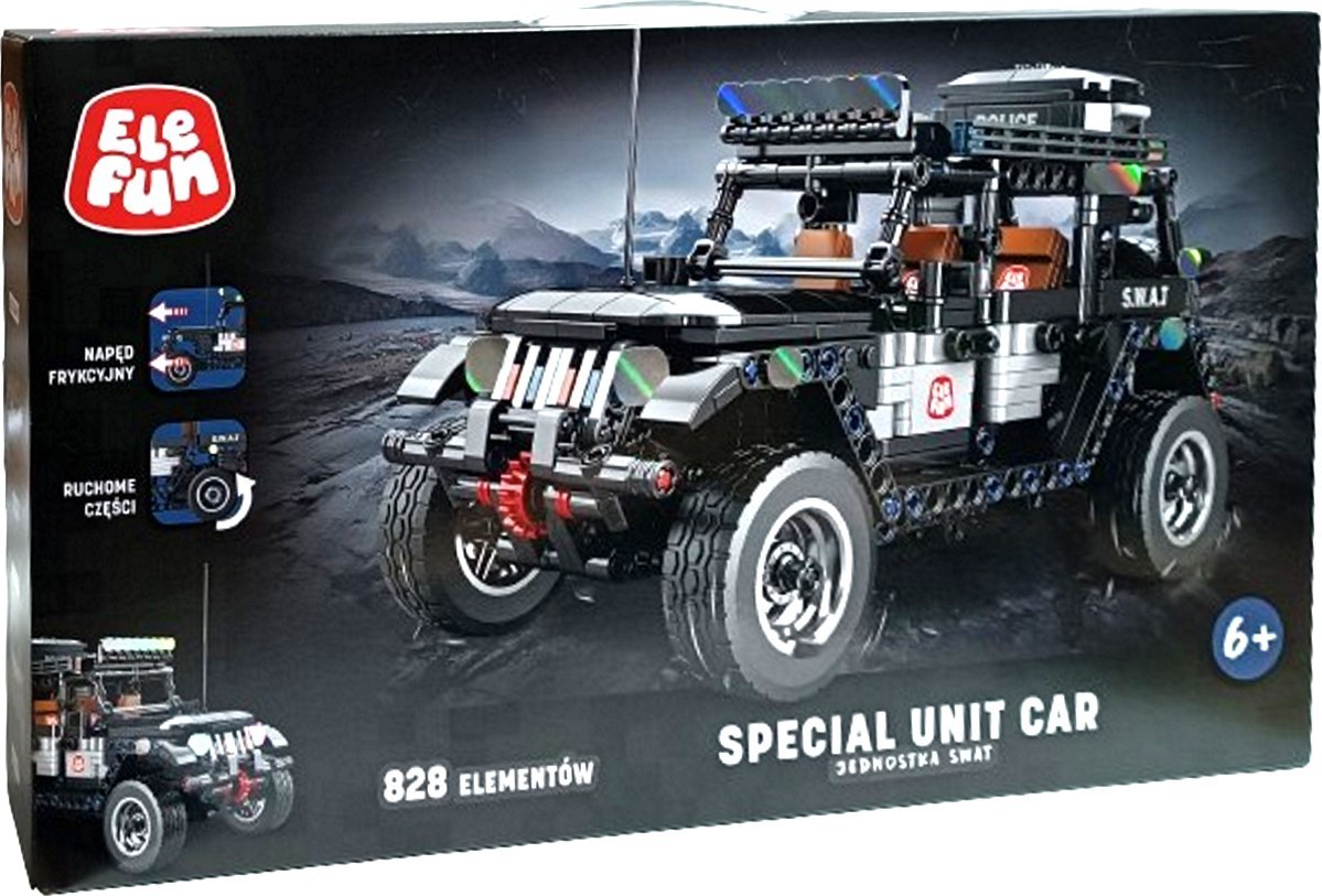 Elefun Klocki Elefun Special Unit Car - Jednostka SWAT