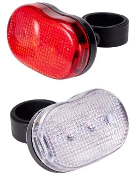 ZESTAW LAMP ROWEROWYCH LED PRZÓD I TYŁ 3LED XQMAX