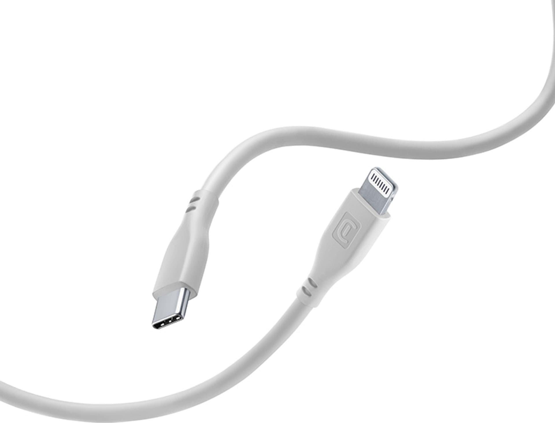 Kabel USB Cellular Line Lightning - USB-C 1.2 m Szary (USBDATASOFTC2LMFID)