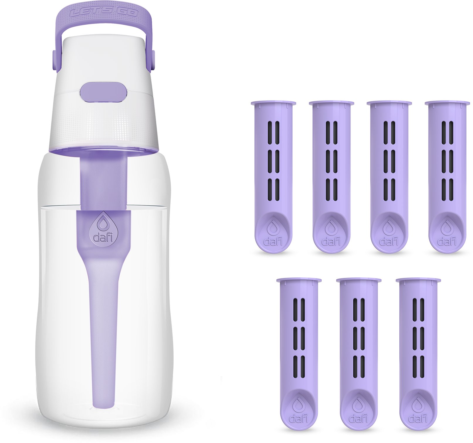 Butelka filtrująca Dafi SOLID 0,5 l digital lavender z 7 filtrami