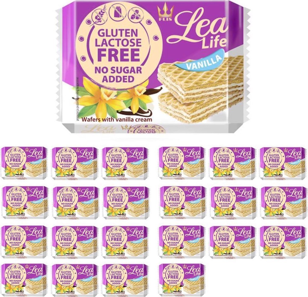 FLIS Flis Lea Life wafle z kremem waniliowym 95g x22 sztuk
