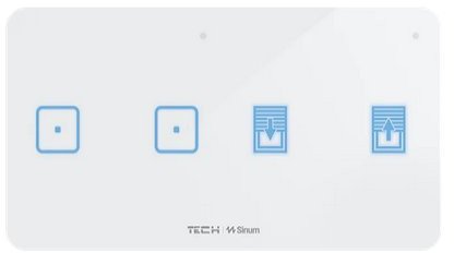 Przewodowy dwupolowy włącznik światła i rolet biały WSZ-22MP Tech Sterowniki