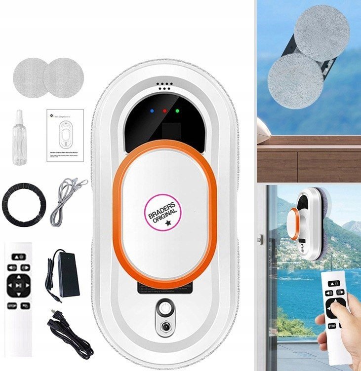 INTELIGENTNY ROBOT DO MYCIA SZYB OKNA LUSTRA PODŁÓG SZKLANYCH DRZWI ZESTAW