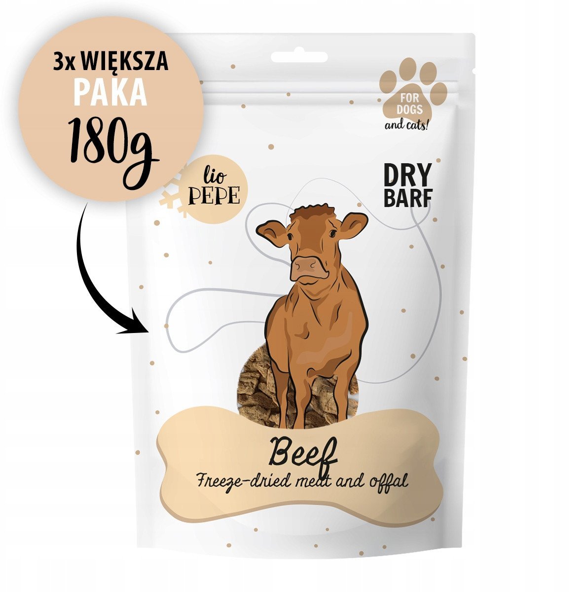 Paka Zwierzaka Lio Pepe Przysmak Beef (mięso wołowina) XL 180g