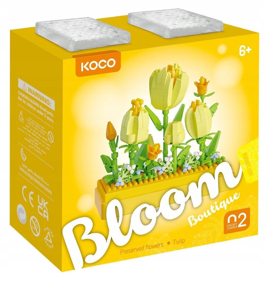 KOCO klocki kwiaty tulipany 295el 02083 44156 /32