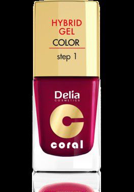 Delia Coral Hybrid Gel Emalia do paznokci nr 12 bordowy 11ml