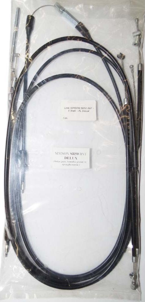 Z.P.H. Moto-Mer Linki SIMSON SR50, SR80 BVF - gaz ssanie sprzęgło hamulec przód i tył - PL DeLux