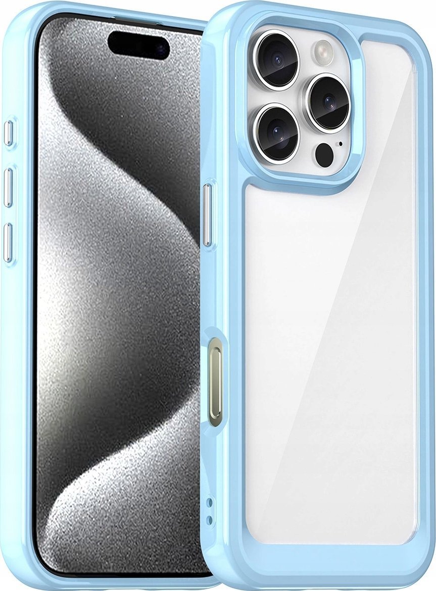 Hurtel Etui Outer Space Case z żelową ramką do iPhone 16 Pro Max - niebieskie