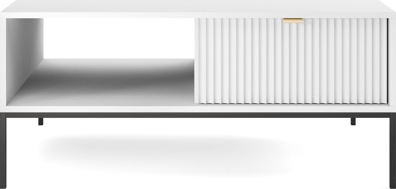 Intesi Stolik Delicious ryflowany biały