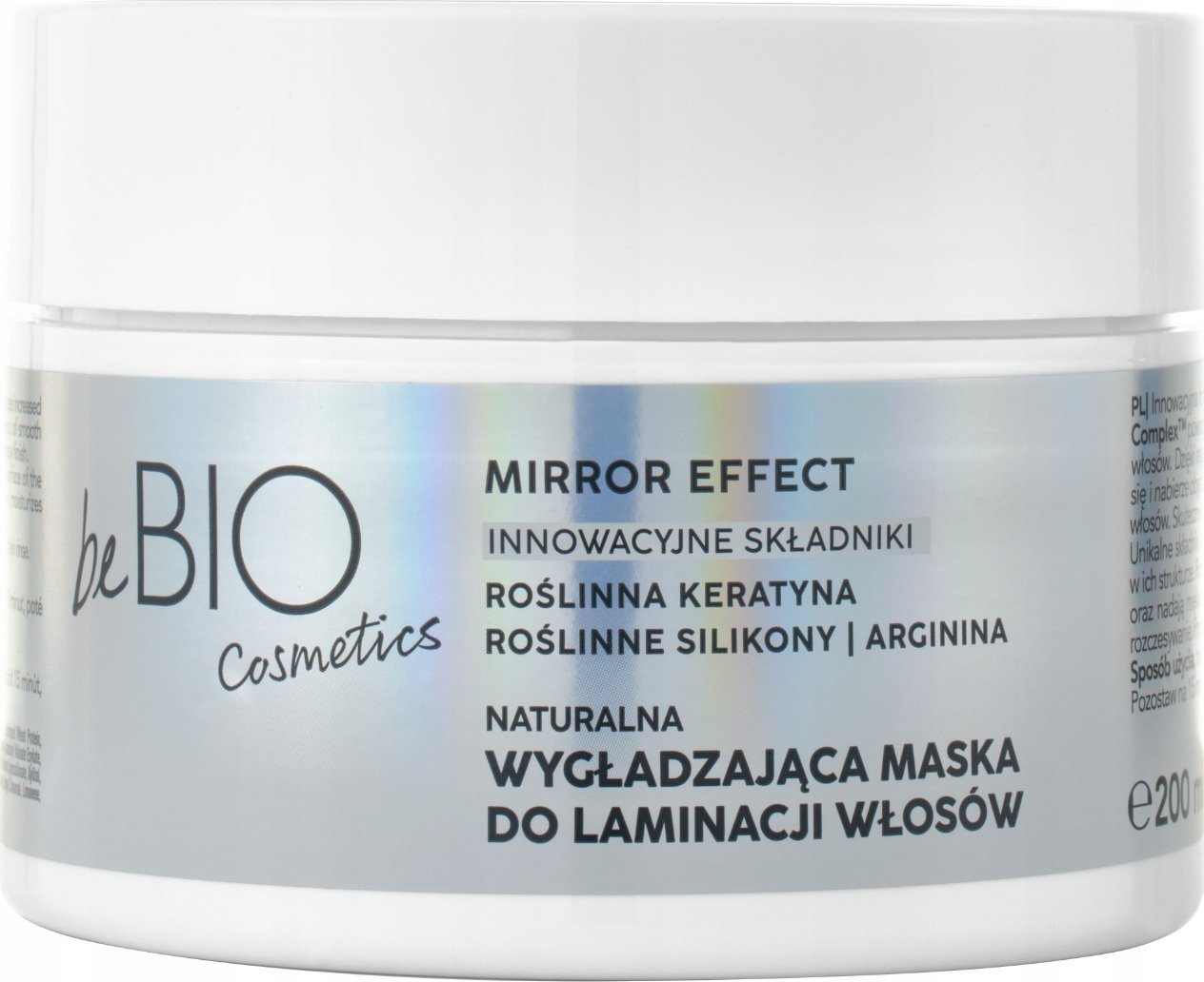 BE BIO_Baby Hair Complex Mirror Effect naturalna wygładzająca maska do laminacji włosów 200ml