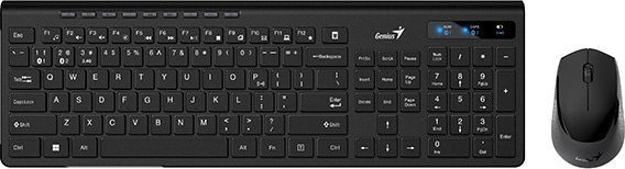 Klawiatura + mysz Rapoo GENIUS set klávesnice+myš SlimStar 8230, Bezdrátový set Bluetooth + 2,4GHz, USB, CZ+SK layout, černá