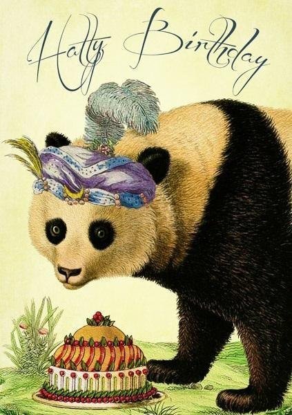 Madame Treacle Karnet B6 z kopertą Urodziny Panda