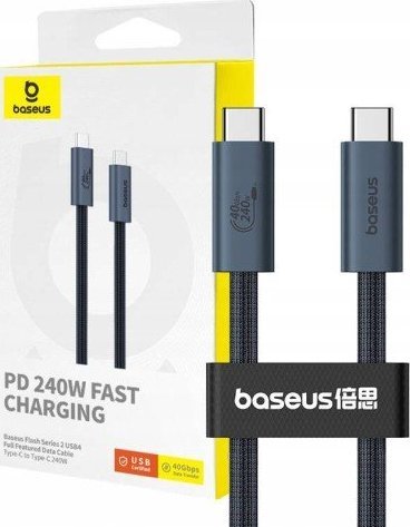 Kabel USB Baseus USB-C - USB-C 1 m Czarny (P10311803111-00)