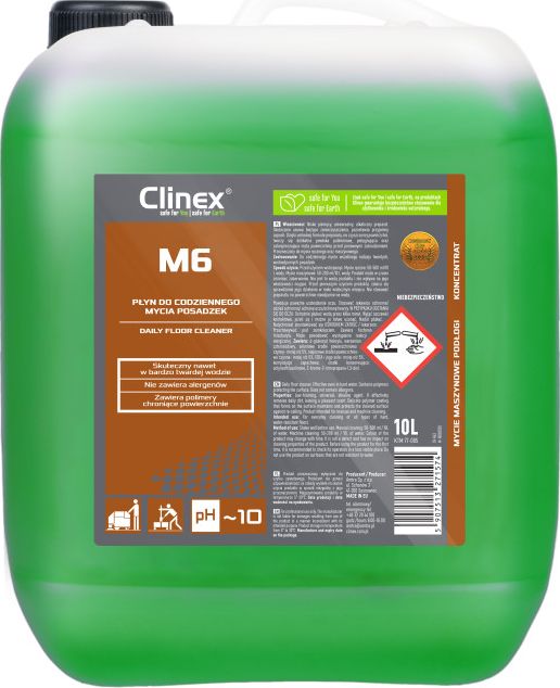 Clinex Płyn do codziennego mycia podłóg posadzek CLINEX M6 10L Płyn do codziennego mycia podłóg posadzek CLINEX M6 10L