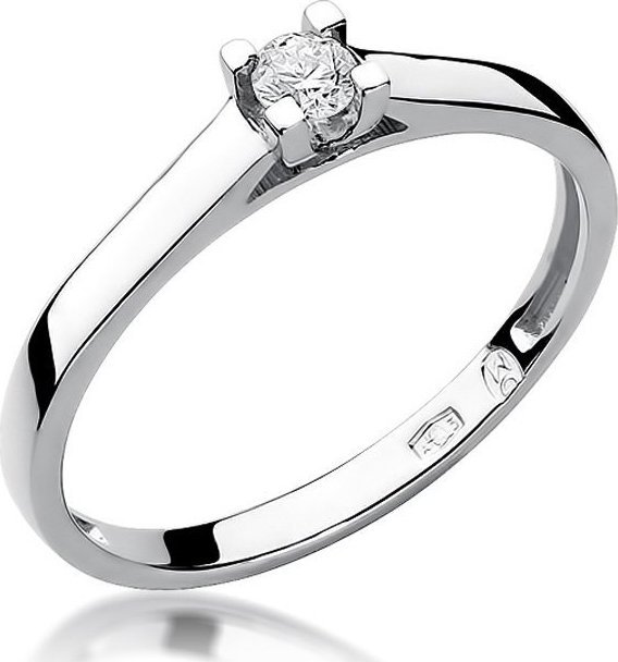 Best Diamonds złoty pierścionek z brylantem 0.10ct 12