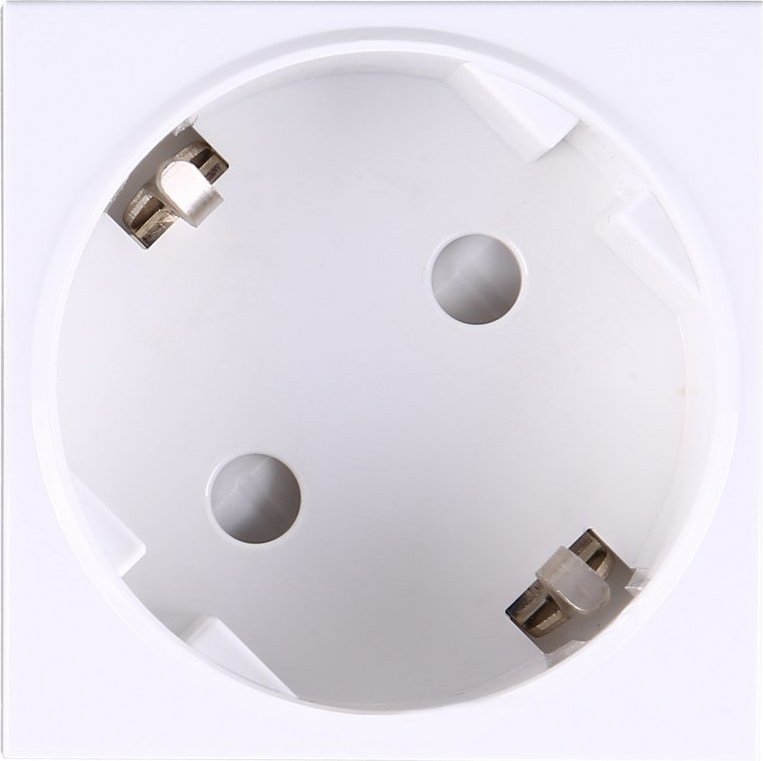 Orno NOEN GS, gniazdo modułowe 45x45mm kątowe - 45 1x2P+Z, typ F Schuko, 16A 250V, białe