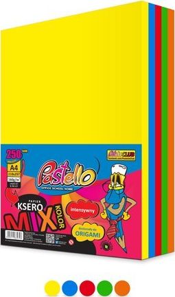Pastello Papier ksero A4 80g mix kolorów 250 arkuszy