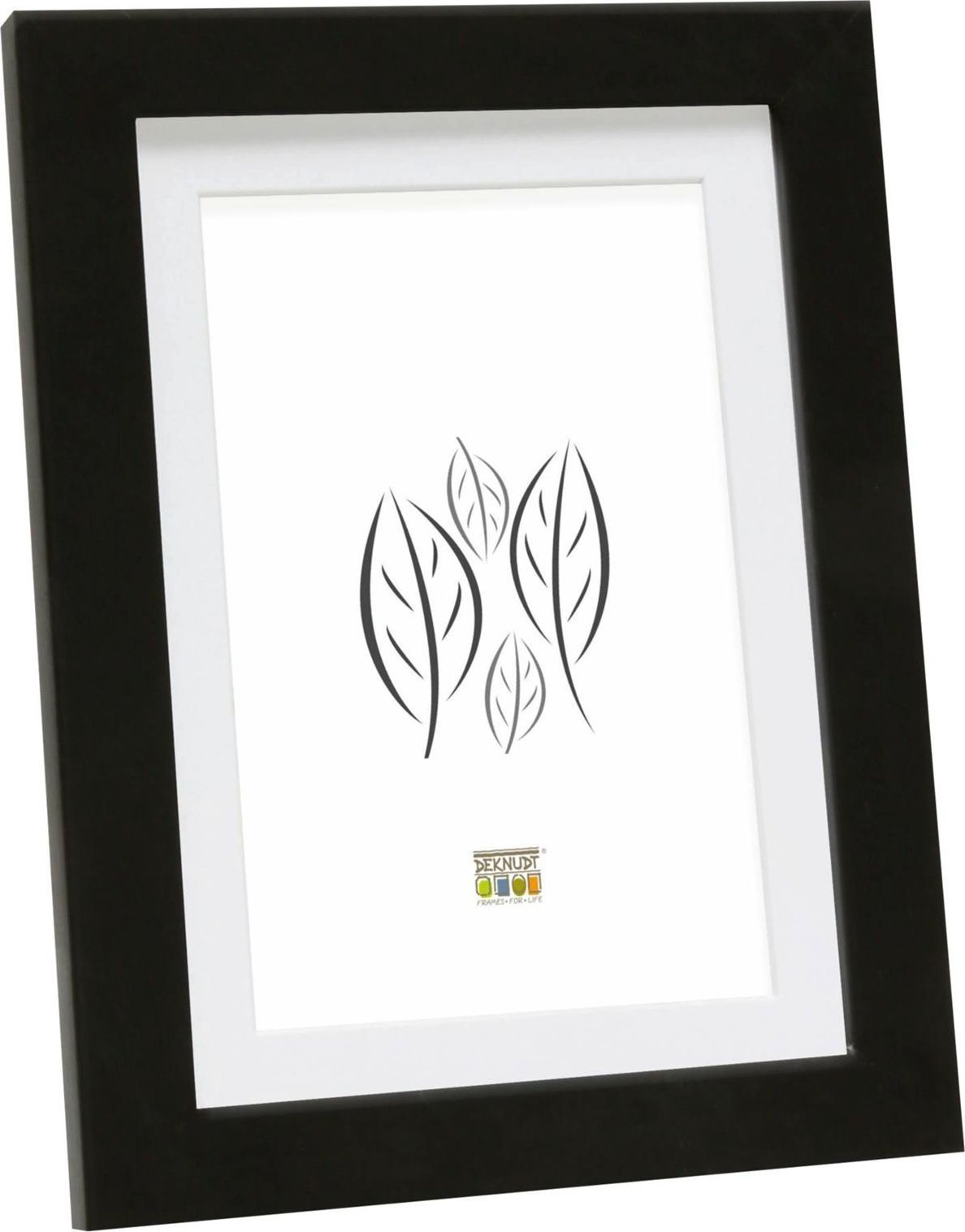 Ramka Deknudt S66KF2 P1 15x20 Wood black w. Passepartout