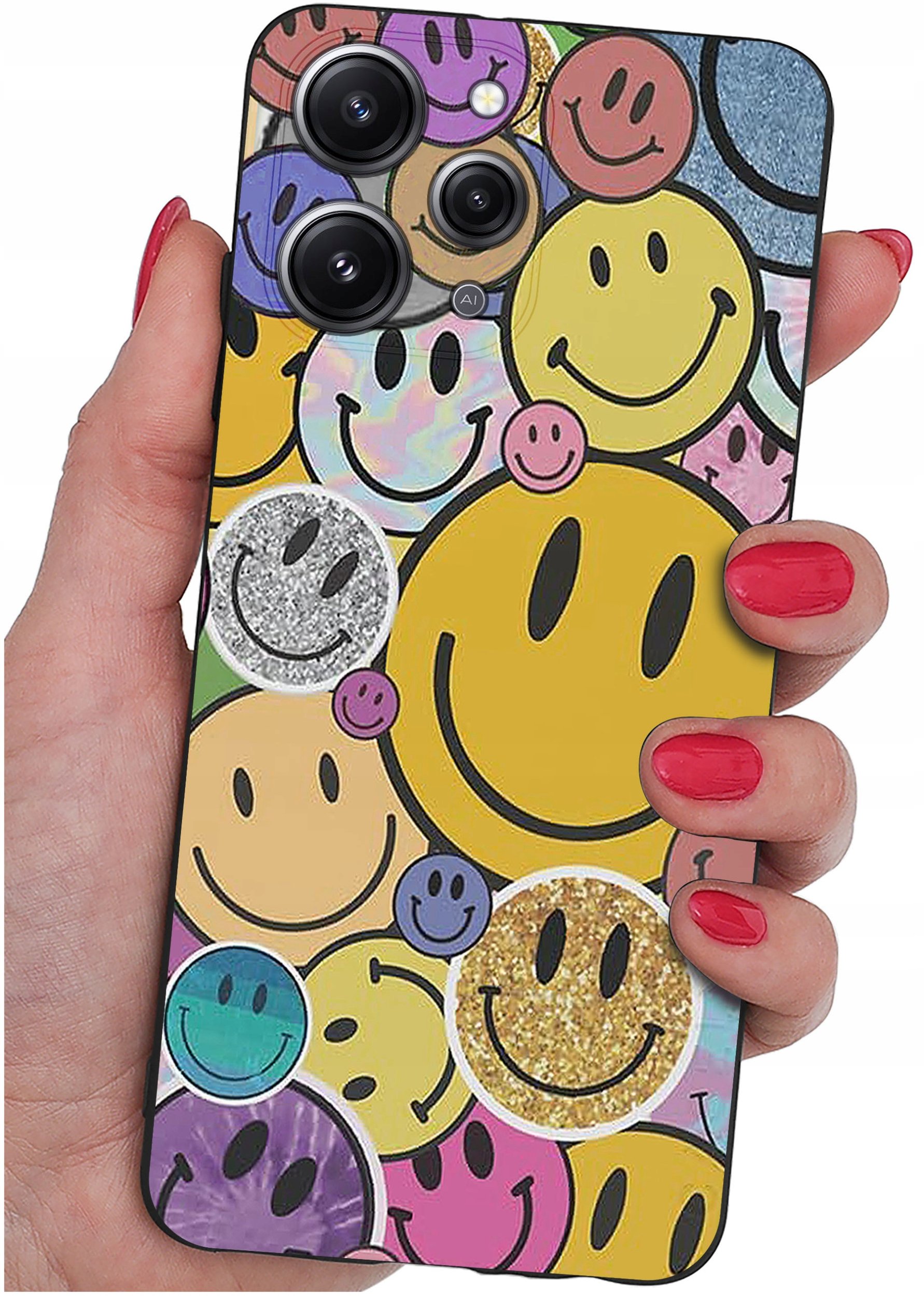 Etui do Xiaomi Redmi 12 4G WZORY |SILIKONOWE MATT CASE + SZKŁO 9H