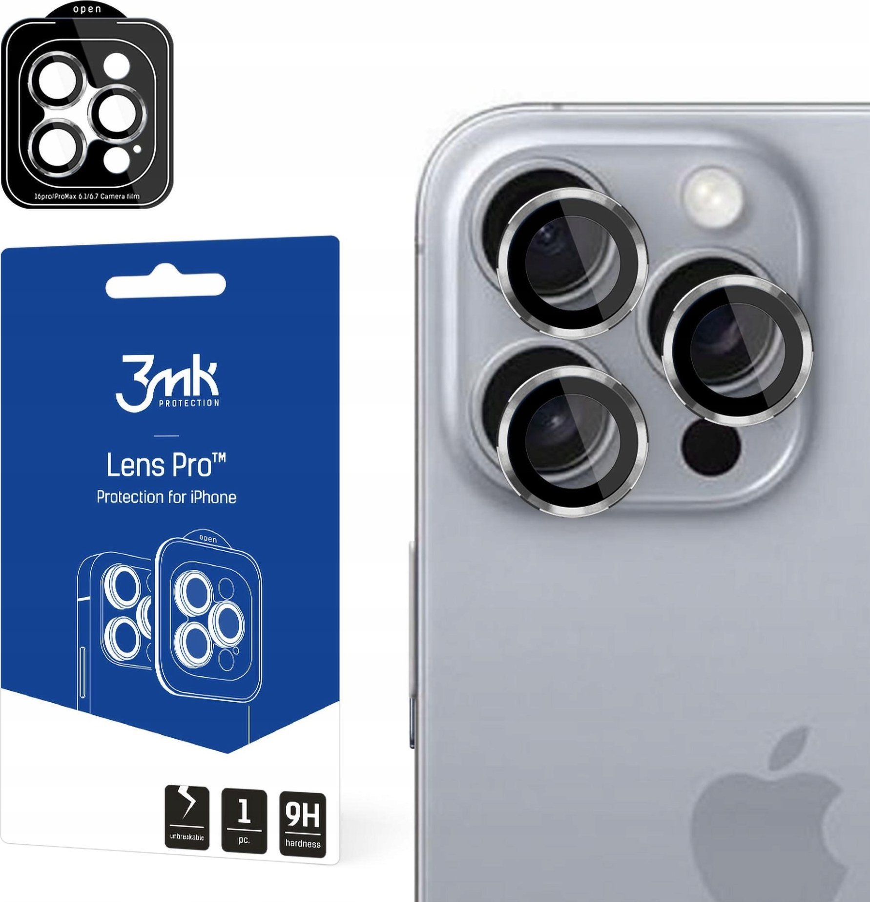 3MK 3MK LENS PROTECTION PRO IPHONE 16 PRO/ 16 PRO MAX TITANIUM SILVER
