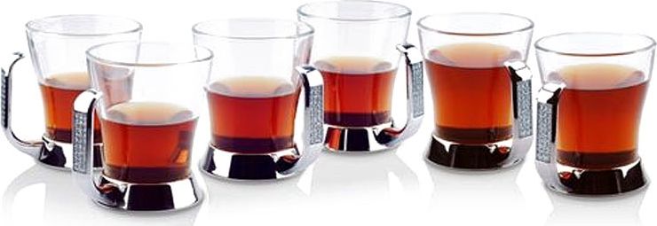 Witek Home Komplet 6 szklanek 200ml Glitter