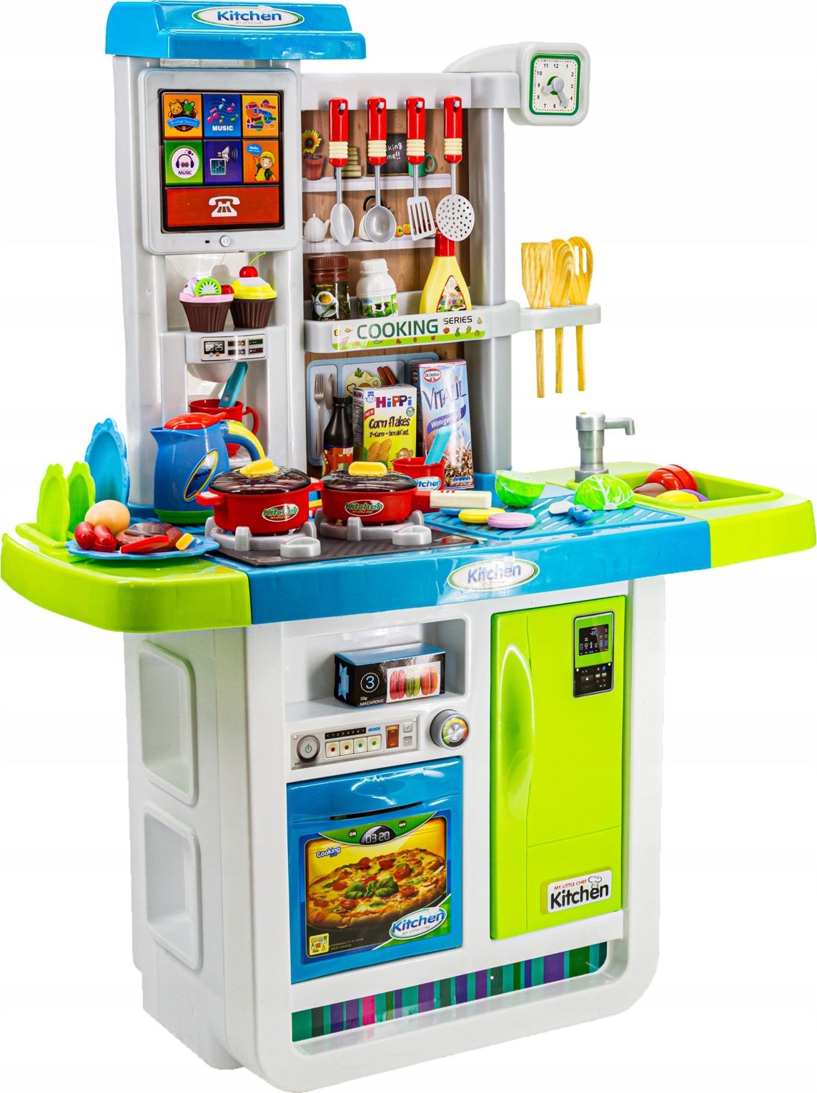 Multifunkcyjna Kuchnia Z Płytą Gazową I Panelem Dotykowym Niebieska