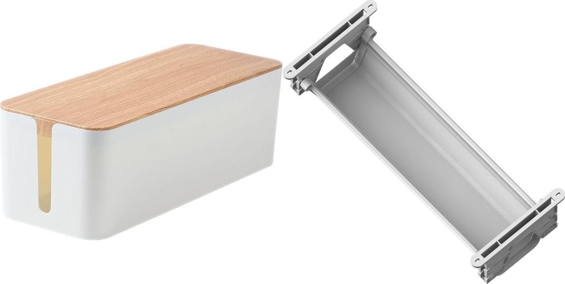 Organizer Mozos Organizer Mozos Maskownica Biały 1 sztuka (KBO-LW-WOOD) + Organizer Szary 1 sztuka (CT550WH)